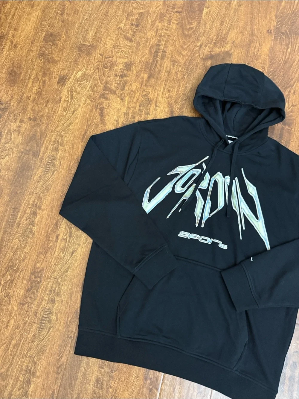 Jordan Black Hoodie with White Graphic Logo